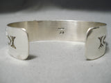 Rare Vintage Native American Navajo Carico Lake Turquoise Sterling Silver Bracelet Cuff-Nativo Arts