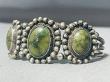 Very Old Vintage Native American Navajo Carico Lake Turquoise Sterling Silver Bracelet-Nativo Arts