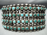 Native American One Of The Best Early Vintage Zuni Snake Eyes Turquoise Sterling Silver Bracelet-Nativo Arts