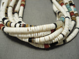 Native American Important Coriz Family Santo Domingo Turquoise Shell Necklace-Nativo Arts