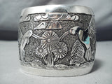 Hummingbird Navajo Sterling Silver Hummingbird Bracelet Native American-Nativo Arts