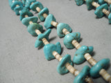 Magnificent Vintage Navajo Turquoise Necklace Old Native American-Nativo Arts