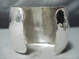 Fabulous Navajo Wide Sterling Silver Bracelet Native American-Nativo Arts