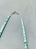 Native American Exquisite Vintage Santo Domingo Turquoise Sterling Silver Necklace-Nativo Arts