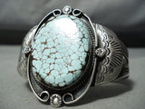 Hueg Vintage Native American Navajo #8 Turquoise Sterling Silver Bracelet-Nativo Arts