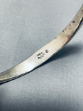 Very Important Wes Willie Award Winning Vintage Native American Navajo Sterling Silver Bracelet-Nativo Arts