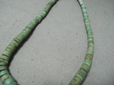 Native American Traditional Vintage Santo Domingo Royston Turquoise Sterling Silver Necklace-Nativo Arts