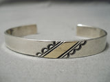 Incredible Vintage Native American Navajo 14k Gold Sterling Silver Bracelet-Nativo Arts
