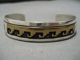 Important Authentic Vintage Native American Navajo Thomas Singer Sterling Silver Bracelet-Nativo Arts