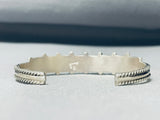 Spectacular Vintage Native American Navajo Needle Turquoise Sterling Silver Bracelet-Nativo Arts