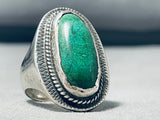 Magnificent Vintage Native American Navajo Turquoise Sterling Silver Ring-Nativo Arts