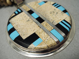 Native American Important Santo Domingo Dan Coriz Sterling Silver Turquoise Necklace-Nativo Arts