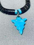 Native American Rare Vintage Santo Domingo Turquoise Sterling Silver Arrowhead Necklace-Nativo Arts