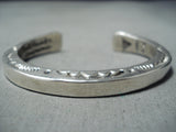 Authentic Vintage Native American Navajo Orville Tsinnie Sterling Silver Bracelet-Nativo Arts