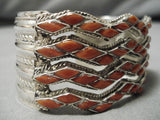 Stunning Modernistic Zuni Native American Sterling Silver Bracelet Cuff-Nativo Arts