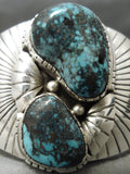 Important Last Chance Turquoise Vintage Native American Navajo Sterling Silver Bracelet-Nativo Arts