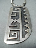 Sensational Vintage Navajo Sterling Silver Necklace Native American Old-Nativo Arts
