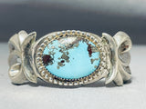 Godber Turquoise!!! Very Rare Vintage Native American Navajo Sterling Silver Bracelet-Nativo Arts