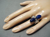 Awesome Navajo Lapis Sterling Silver Ring Native American-Nativo Arts