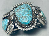 One Of The Best Ever Vintage Native American Navajo #8 Turquoise Sterling Silver Bracelet-Nativo Arts