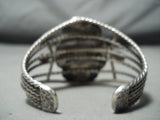 Colossal Vintage Native American Navajo Carico Lake Turquoise Sterling Silver Bracelet-Nativo Arts