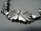 Amazing Vintage Navajo Native American Sterling Silver Bracelet Old-Nativo Arts