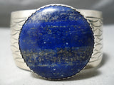 Dynamic Navajo Lapis Sterling Silver Bracelet Native American-Nativo Arts