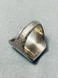 Unique Vintage Native American Navajo 2 Large Morenci Turquoise Sterling Silver Ring-Nativo Arts