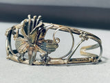 Native American Very Intricate Vintage Navajo Sterling Silver Flower Bracelet-Nativo Arts