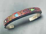 One Of The Most Intricate Vintage Native American Navajo Turquoise Sterling Silver Bracelet-Nativo Arts