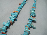 Fabulous Vintage Navajo Kingman Turquoise Necklace Native American Old-Nativo Arts