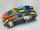 Very Unique Vintage Protruding Stones Southwestern Sterling Silver Bracelet-Nativo Arts