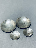 Spectacular Vintage Native American Navajo Sterling Silver Concho Earrings-Nativo Arts