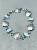 Exceptional Native American Navajo 4 Royston Turquoise 5 Silver Mercury Dimes Bracelet-Nativo Arts