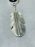 Important Vintage Native American Navajo Sterling Silver Feather Necklace-Nativo Arts