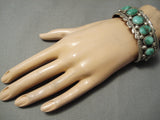 Museum Vintage Native American Navajo Damale Turquoise Sterling Silver Bracelet Old-Nativo Arts