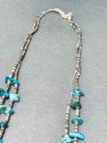 Stunning Vintage Native American Navajo Kingman Turquoise & Heishi Necklace-Nativo Arts
