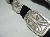 Important Vintage Native American Navajo Rick Martinez Sterling Silver Concho Belt-Nativo Arts