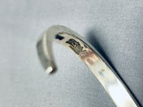 Important Ray Tracey Vintage Native American Navajo Turquoise Inlay Sterling Silver Bracelet-Nativo Arts