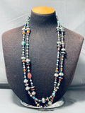One Of The Most Unique Ever Vintage Native American Navajo Turquoise Sterling Silver Necklace-Nativo Arts