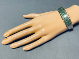 Unique Vintage Native American Navajo Turquoise Sterling Silver Bracelet-Nativo Arts