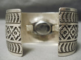 10x Intricate! Vintage Native American Navajo Sterling Silver Wide Watch Bracelet-Nativo Arts