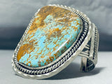 Enormous Native American Navajo 8 Turquoise Sterling Silver Bracelet-Nativo Arts
