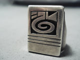 Historical Michael Kabotie Vintage Native American Hopi Sterling Silver Ring- Extremely Rare-Nativo Arts