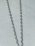Tremendous Vintage Native American Navajo Kingman Turquoise Sterling Silver Necklace Signed-Nativo Arts
