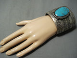 Monster Signed Vintage Native American Navajo Spiderweb Turquoise Sterling Silver Bracelet-Nativo Arts