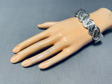 The Most Unique Vintage Native American Navajo Heavy Wire Sterling Silver Bracelet-Nativo Arts
