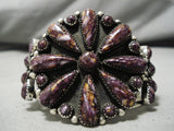 Very Rare! Vintage Native American Navajo Purple Stone Sterling Silver Bracelet Cuff-Nativo Arts