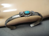 Exquisite Vintage Native American Zuni Blue Gem Turquoise Sterling Silver Bracelet-Nativo Arts
