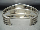 Fabulous Native American Navajo Kingman Turquoise Sterling Silver Bracelet Huge-Nativo Arts